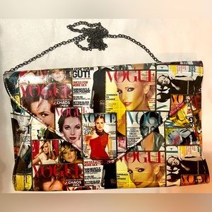 NEW: Magazine Shape Shoulder Bag, Water Proof Crossbody Bag, Chain Stylish Strap
